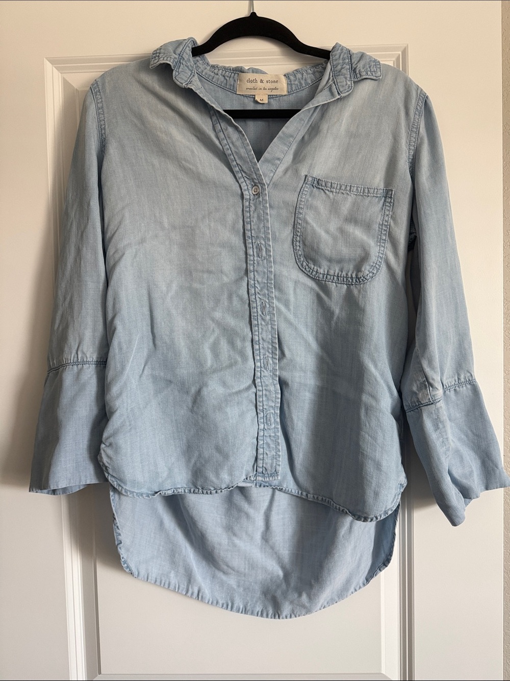 cloth & stone Light Wash Chambray Button-Up Shirt